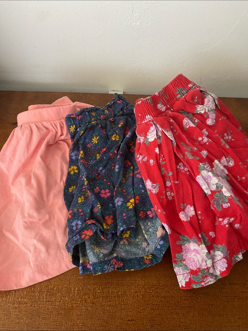 Girls Skirt bundle - Pink, Navy, Red Floral